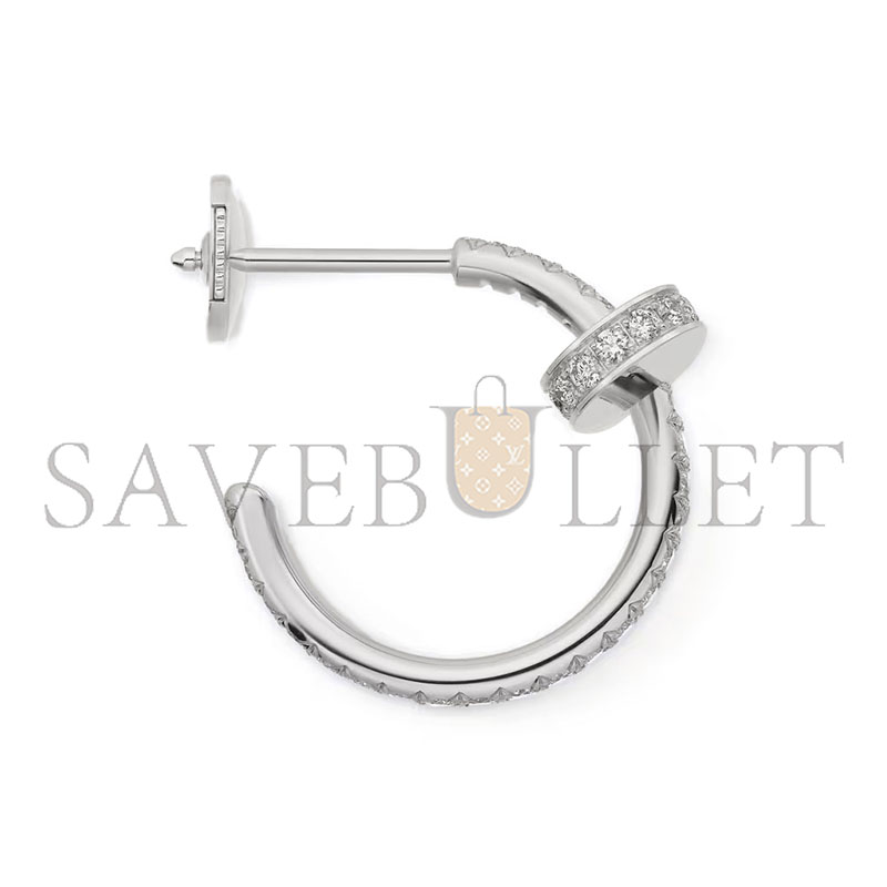 Ca*t1er juste un clou hoop earrings small model paved ref. b8301431